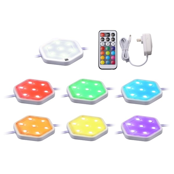 Color changing puck light with shop remote